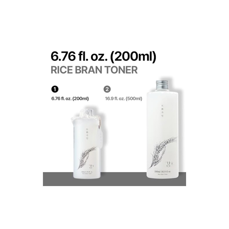 Tónico de salvado de arroz coreano para el rostro (tonifica,