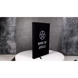 The Book Of Spells Pentagram Circle A5 Lined Pages Velvet Cover Journal Book