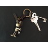 AuPra Bunny Keyring Gift Women & Men Leather 3D Rabbit