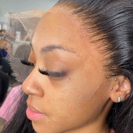 WOWANGEL 13x6 Ear to Ear SKINLIKE Real HD Lace Frontal Only, 0.1mm Ultra-thin HD Lace Natural Hairline with Bigger Pre Plucked Area Bleached Knots Invisible Clear HD Lace Frontal Straight 14 Inch