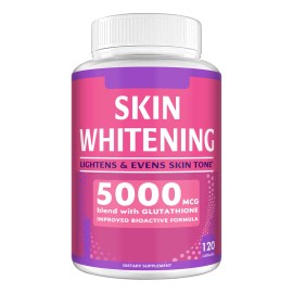 Cpsulas De Glutatin, 5000 Microgramos, 120 Cpsulas Sin Sabor