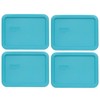 Pyrex 7210-PC 3-Cup Surf Blue Food Storage Replacement Lid (4-Pack)