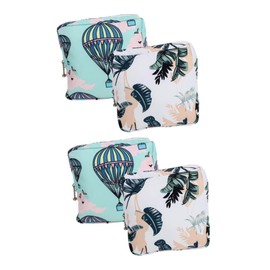 Minkissy 2sets Travel Period Bags Cartoon Period Bags Adorable Tampon Lipstick Lovely 2pcs*2