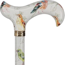 Royal RC Canes Watercolor Bird Designer Derby Adjustable Cane