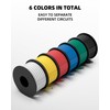 NAOEVO 10 Gauge Wire 90ft, 10 AWG Wire 6 Colors