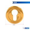 XFORT® 2 Pack Euro Escutcheons Polished Brass, Escutcheon Keyhole Cover,