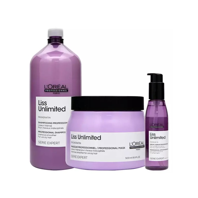 L'Oreal 로레알 세리엑스퍼트 리스 언리미티드 3종세트 1500ml+500ml+125ml L'Oreal Serie Expert