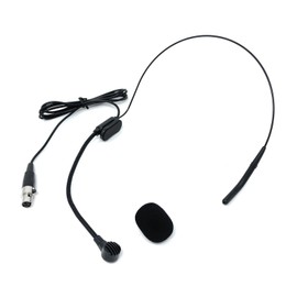 J&P Black Headset Microphone Mic Headworn Microphone fits Shure Wireless