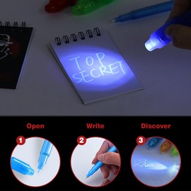 Detective Children's Birthday Party Bags with UV Pen, Notebook, Detective ID, Magnifying Glasses, Fingerprint Ink Pad, Detective Toy, Pinata Filling, Give Away, Guest Gift for Children, Boys, Girls,