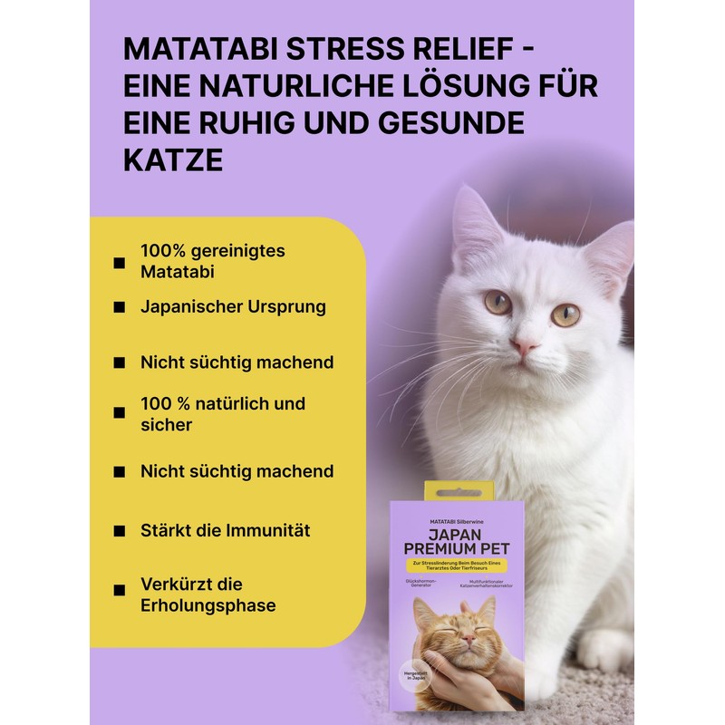 Matatabi Powder for Cats, Natural Anti-Stress Powder for Stress Relief