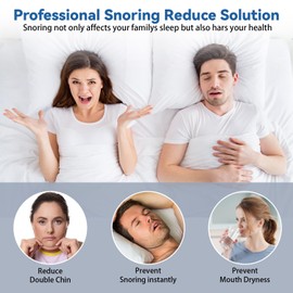 Chin Strap for Sleeping, Chin Strap for CPAP Users, Jaw Strap for Sleep Apnea, Adjustable & Breathable Chin Strap, Anti Snoring Devices,Snore Stopper for Men and Women, (Black/L)