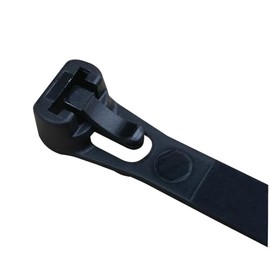 Cable Ties Direct - Releasable Cable Tie Pack of 100 Pieces (Black, 200 x 7.6mm)