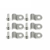 BACLAUGH 12pcs 3/16" Stainless Steel Brake Line Clamp & Screw