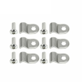 BACLAUGH 12pcs 3/16" Stainless Steel Brake Line Clamp & Screw Street Rod Custom Dune Buggy