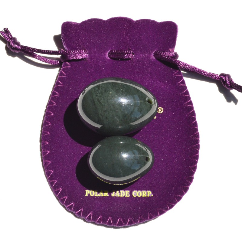 2-PCS Nephrite Jade Egg Set for Advanced & Intermediate Users,