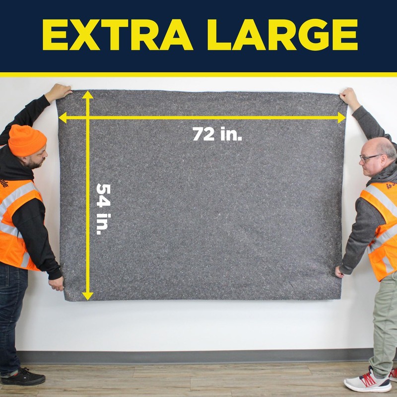 Padded XL Moving Blankets, 12 Pack, Heavy Duty, Eco-Friendly Pads