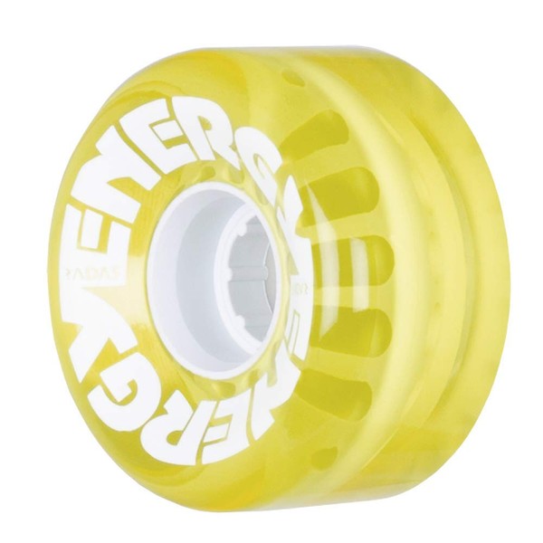 Radar Wheels - Energy 62 - Roller Skate Wheels - 4 Pack of 78A 32mm x 62mm Quad Skate Wheels (Clear Yellow)
