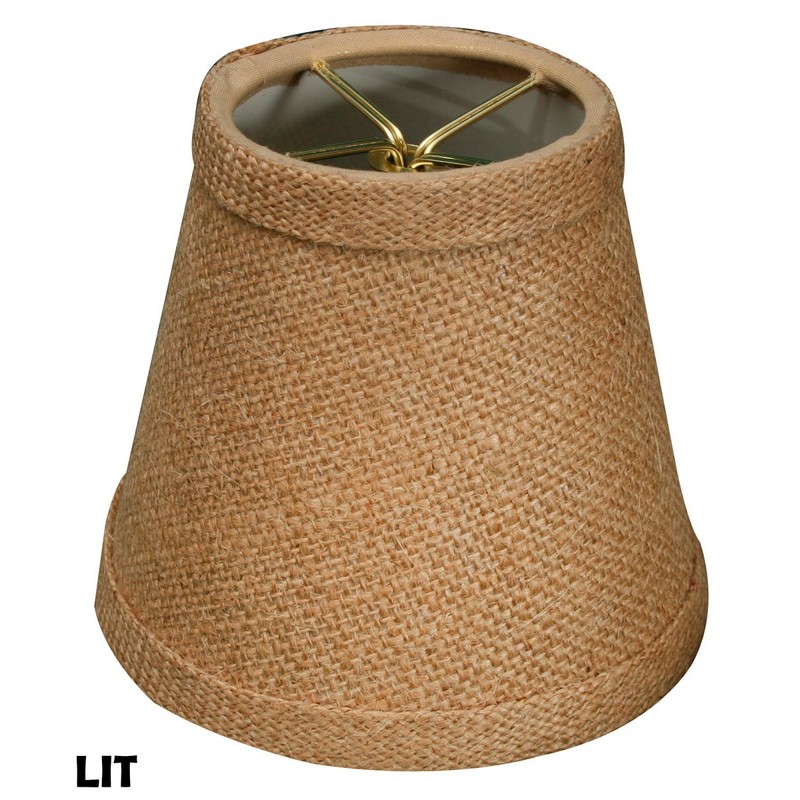 (6 Pack) Royal Designs 5" Burlap Hardback Empire Chandelier Lamp
