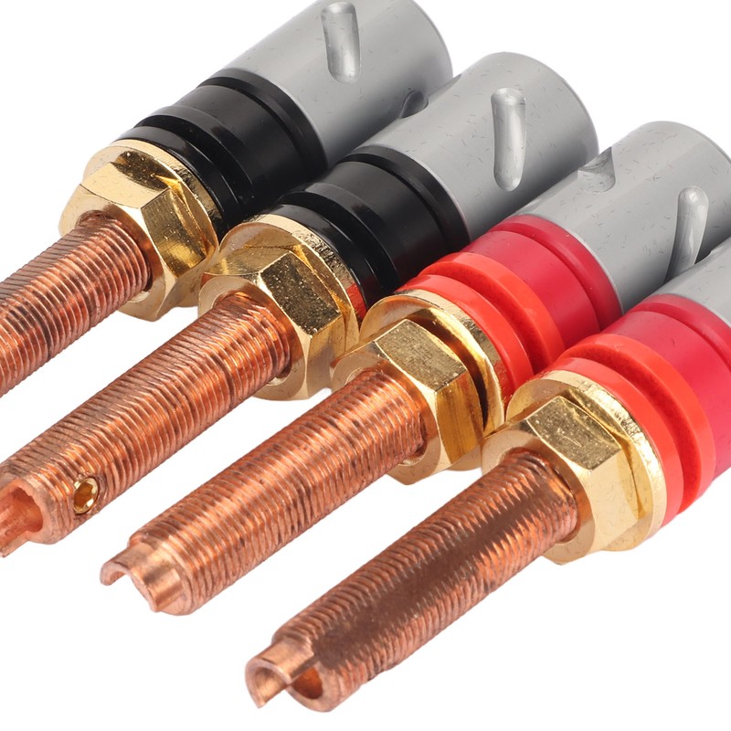 4pc Speaker Banana Plugs Connector Professional 4mm Pure Copper Heavy