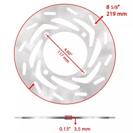 Caltric Front Left Right Brake Disc Rotor w/ Pad for Yamaha Grizzly 700 YFM700 2007-2024