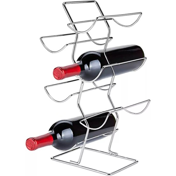 Vencort Porta Botellas De Vino Cromado | Cavas Para 6