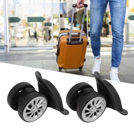 Tyenaza 1 Pair Luggage Suitcase Wheels, Swivel Castors, Suitcase Wheels Made of Black Nylon Luggage Wheels For Outdoor Replacement Upgrades