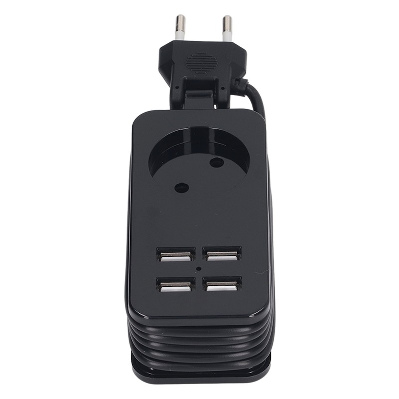 Power Strip 1200W 10A Fireproof Adapter with 4 USB Port