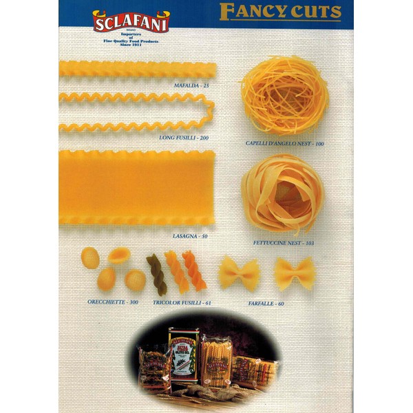 Long Fusilli #200 Fancy Cut Pasta Case of Twenty (20) 1 .lb Pouches
