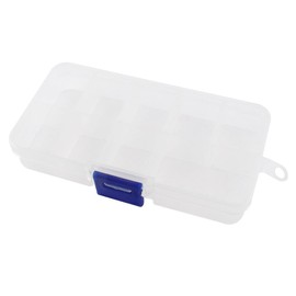 Sourcingmap a15041400ux0107 Plastic 9 Compartments Screws Electronic Parts Storage Box Case Clear-(White)13 x 6.5 x 2.2cm / 5.1" x 2.6" x 0.87" (L*W*H)
