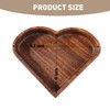 Bamxzoo Heart Shaped Wooden Dessert Plates 6"(Set of 2)-100% Natural