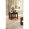 Homelegance Carrier End Table with Lower Shelf & Drawer, Cherry
