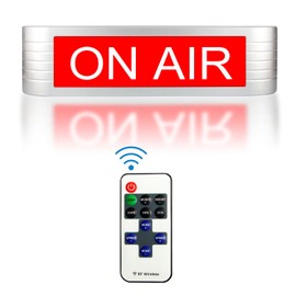 CJWDZ CJWDZ ON AIR Light LED Sign Light Neon Sign with Multiple Brightness Modes for Sound Engineer Singer Studio Recording Office and Home Decoration (Silver)