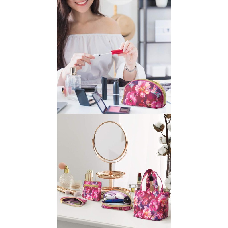 Floral Series Makeup Pouch, Pouch, Cosmetic Pouch, Tissue Case, Pink,