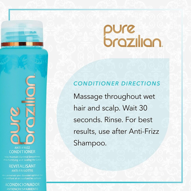 PURE BRAZILIAN - 4 Piece Essential Travel Size Kit: Anti-Frizz