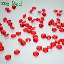 Time to Sparkle 1000 6MM Scatter Diamonds Table Crystals Acrylic Confetti Wedding Party (Red)