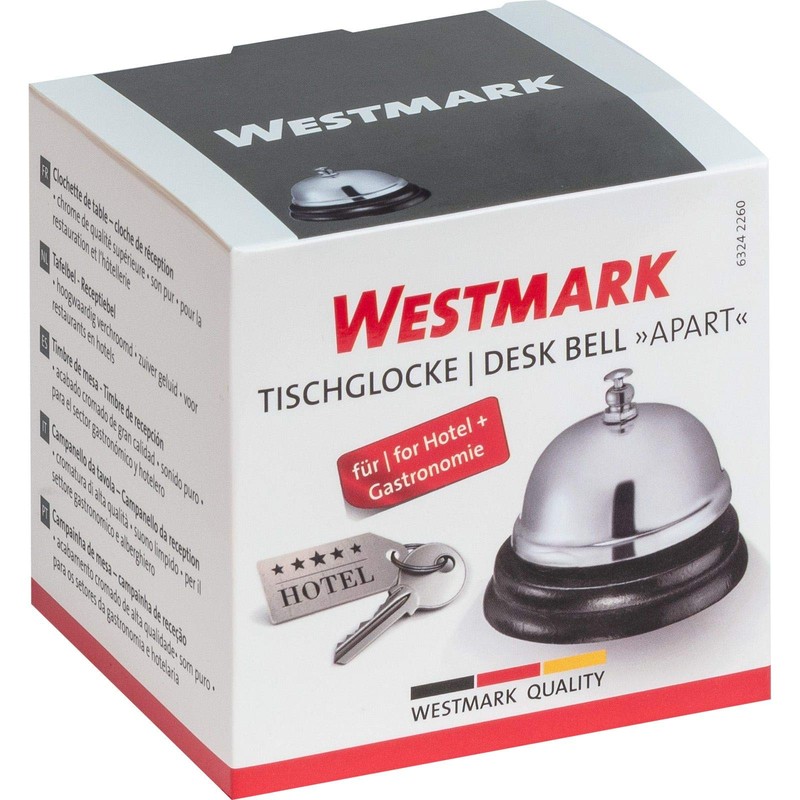Westmark Table Bell / Reception Bell, Diameter 8 cm, Clear