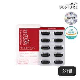Bescher (현대Hmall)베스처 헤모철 플러스 엽산 1박스(2개월분) 철분 (Hyundai Hmall) Vesture Hemochel Plus Folic Acid 1 Box (2-Month Supply) Iron