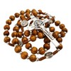 TALISMAN4U Olive Wood Rosary Beads Catholic Necklace St Saint Benedict