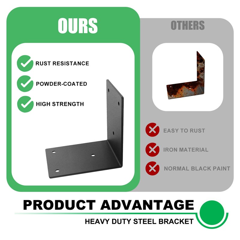 Andorm 2 Pack Heavy Duty Corner Angle Brackets for Outdoor