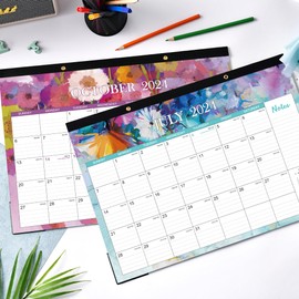 2024-2025 Desk Calendar - July 2024 - December 2025, 18 Months Large Desk Calendar 2024-2025, 17" x 12", Corner Protectors, Hanging Holes, Desk/Wall Calendar for Planning and Organizing