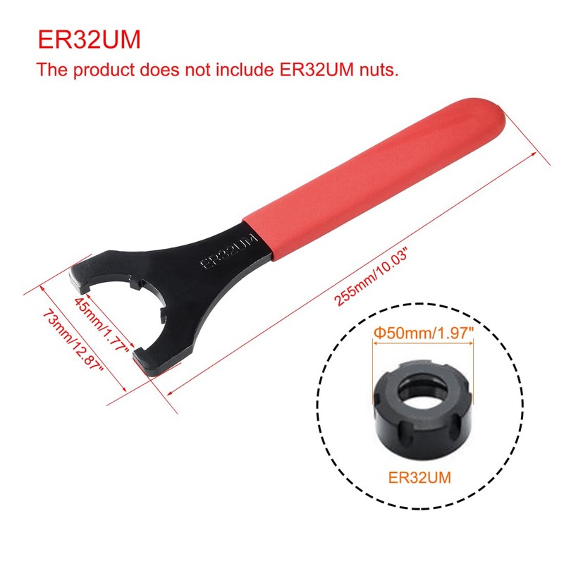 sourcing map Collet Wrench CNC Milling (ER-32UM) for Clamping Nut