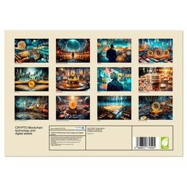 CRYPTO Blockchain technology and digital assets (Monthly Wall Calendar 2026 11.7" x 16.5" (open)), CALVENDO 14 Month Calendar