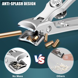 2024 Upgrade Nail Clippers for Men Thick Nails, Large Wide Jaw Opening Nail Clippers with Catcher, Heavy Duty No Splash Nail Clippers for Seniors, Mess Free Ultra Sharp Fingernail Cutters