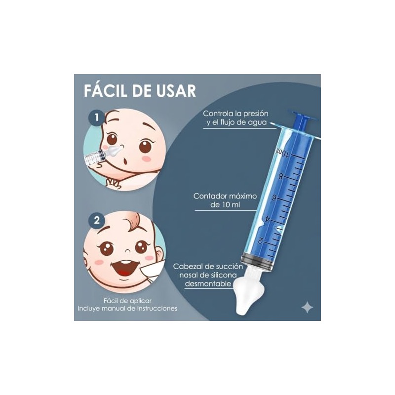 2 Enjuagues nasales para bebés en color azul. 2 PACK!