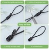 36Pack Elastic Cord End Locks, 12.2x20mm Plastic Cord Clamps for