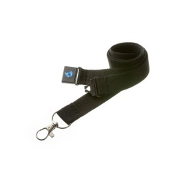20mm Lanyard with Safety Break Away and Metal Clip - (Black)