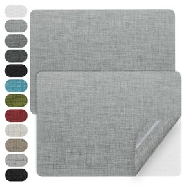 WILDREEDS 2 Pcs 8 x11 Inch Linen Repair Patches, Self-Adhesive Fabric Patch for Sofas, Couch, Furniture,Tote Bags, Car Seats (Beige Grey)