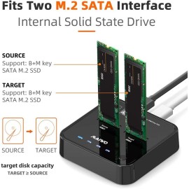 Unbranded MAIWO SATA M.2 SSD Duplicator, SATA M.2 to Type C Hard Drive Docking Station
