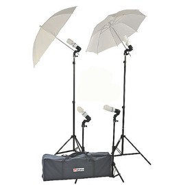 ePhoto 2 Main Lights 2 Background Lights Photography Studio Lighting Digital Video Continuous Umbrellas Light Kit by ePhoto INC Uls314