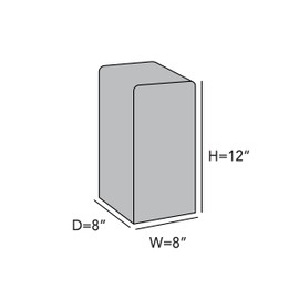 Covermates Keepsakes - Square Appliance Cover - Dust Protection - Stain Resistant - Washable - Appliance Cover-Black